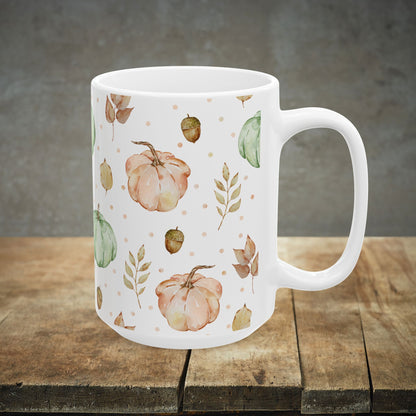 Pumpkins Print Ceramic Mug (11oz, 15oz)