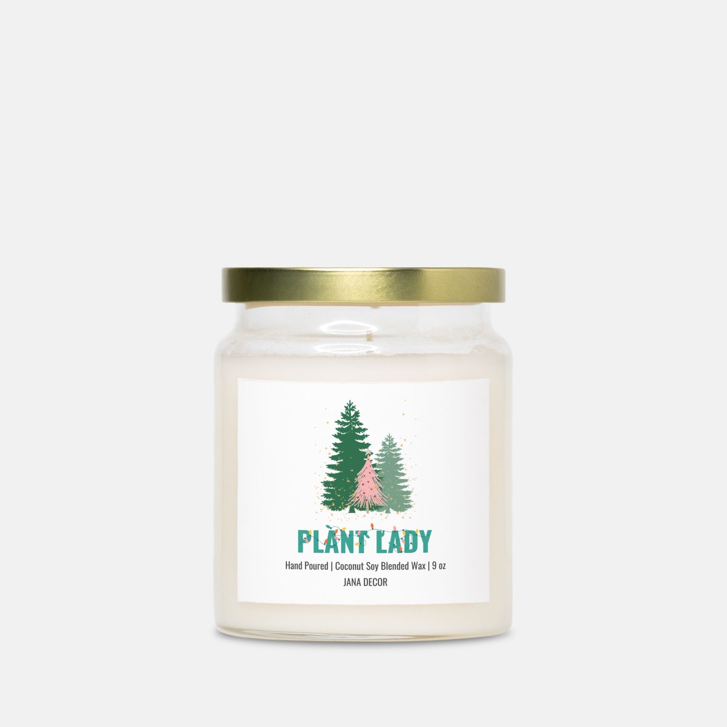 Plant Lady Christmas Candle - Apothecary Jar 9oz