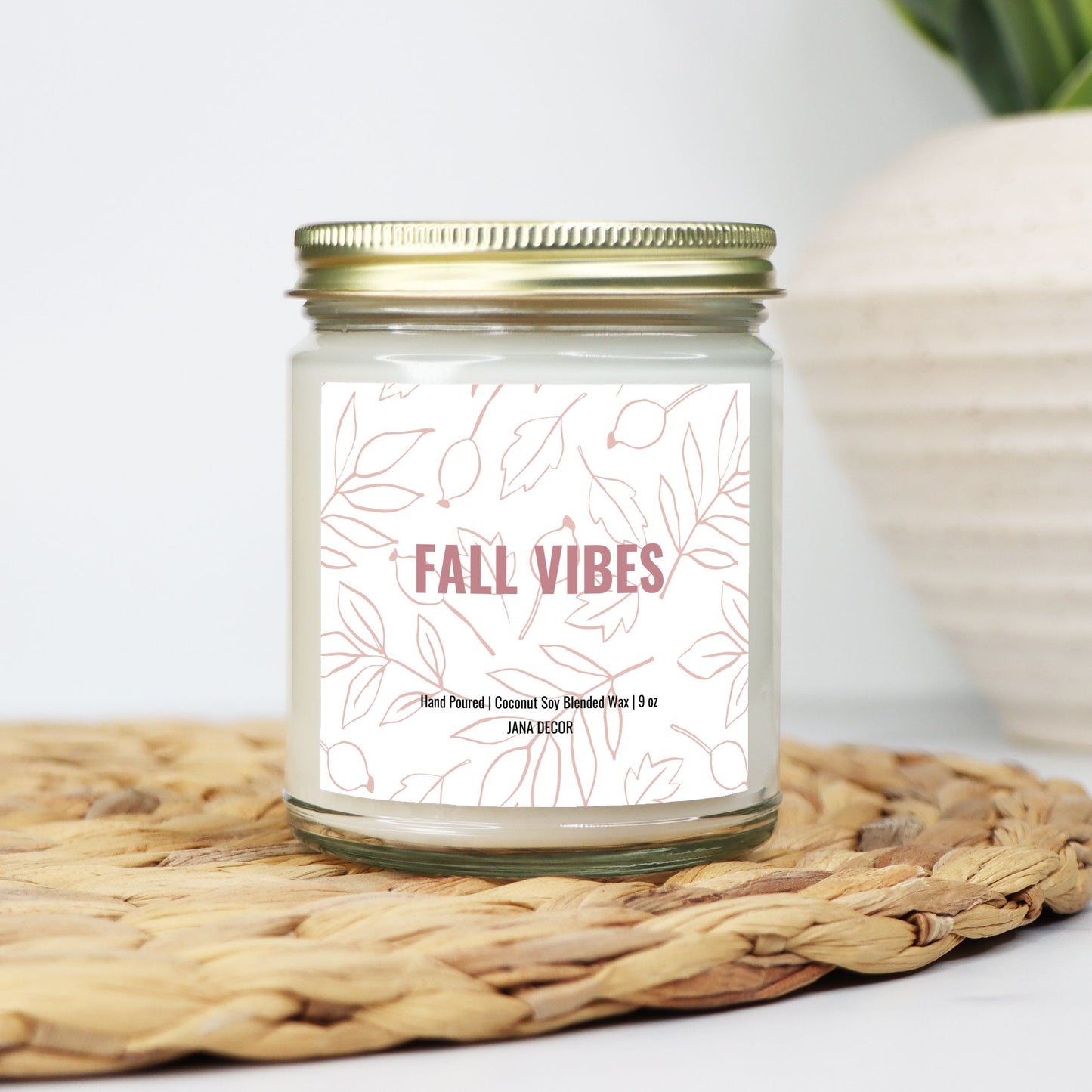 Fall Vibes - Clear Jar Candle 9oz