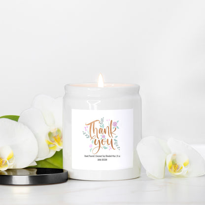 Thank you - Candle Ceramic 8oz (White)