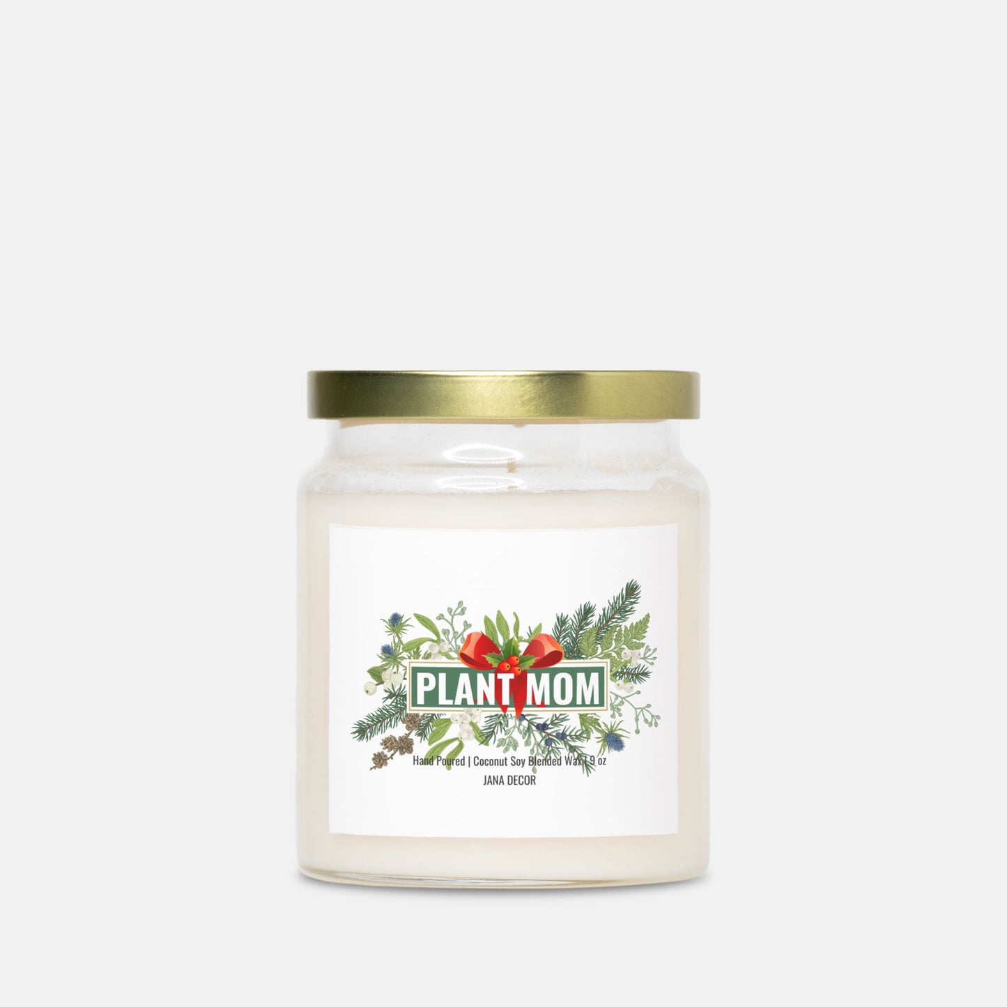 Plant Mom Christmas Candle - Apothecary Jar 9oz