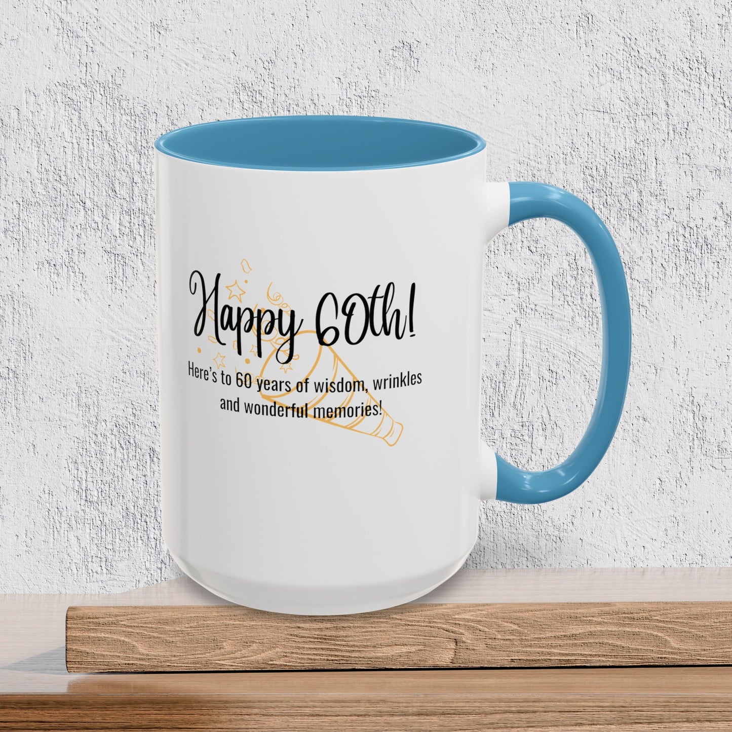 Happy 60th Birthday - Accent Ceramic Coffee Mug