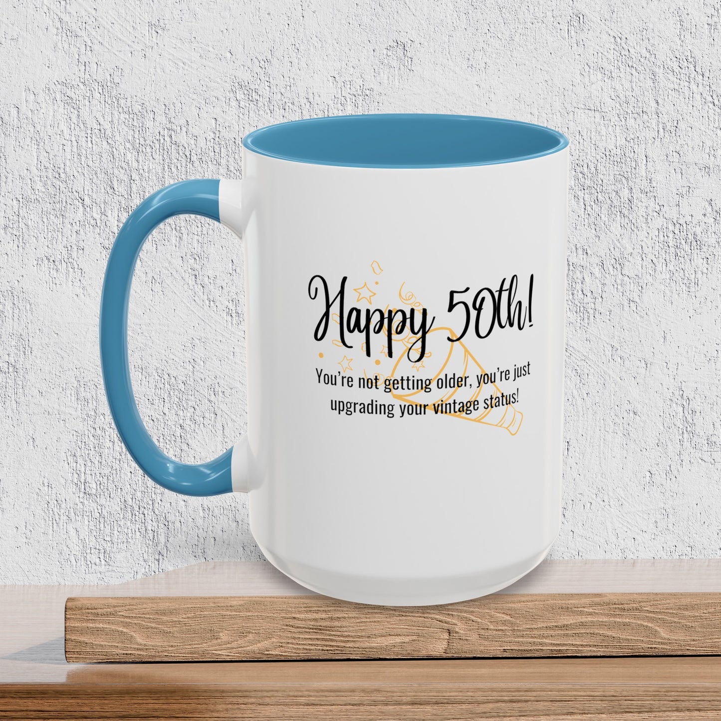 Happy 50th Birthday - Accent Ceramic Coffee Mug