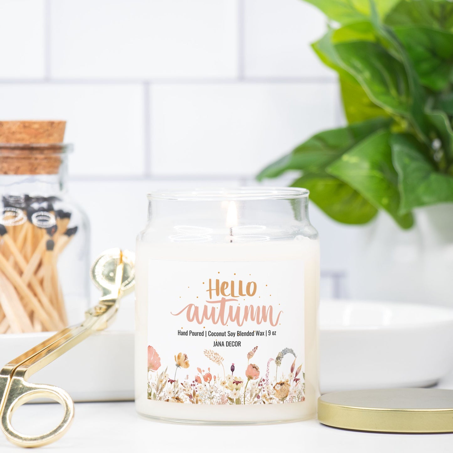 Hello Autumn - Apothecary Jar Candle 9oz