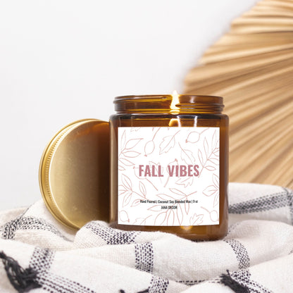 Fall Vibes - Amber Jar Candle 9oz