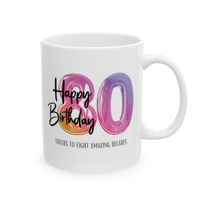 Happy 80th Birthday - Ceramic Coffee Mug