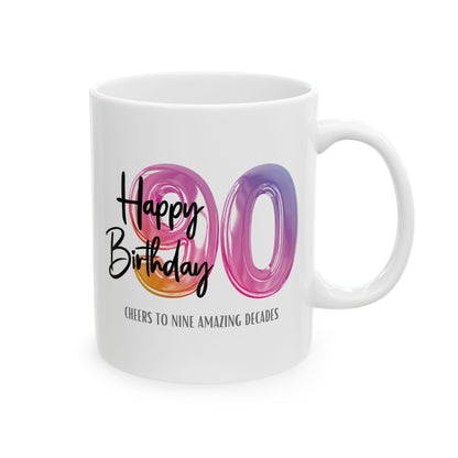 Happy 90th Birthday - Ceramic Coffee Mug