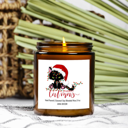 Merry Catmas Candle - Amber Jar 9oz