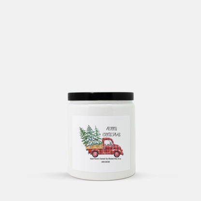 Merry Christmas - White Ceramic Jar Candle 8oz