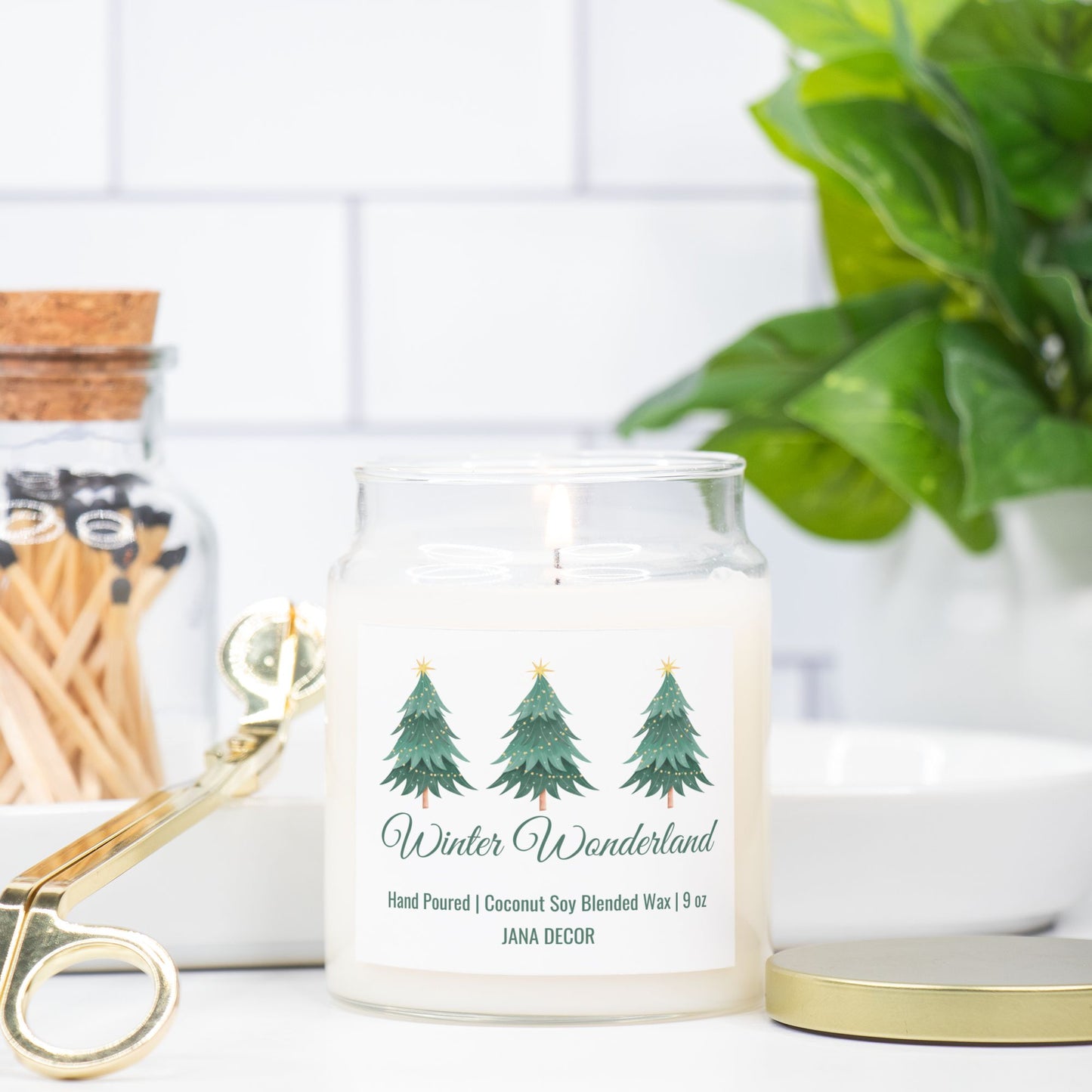 Winter Wonderland Christmas Candle - Apothecary Jar 9oz