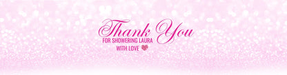 Personalized Pink Faux Glitter Bridal Shower Candle Favor - Tin 4oz
