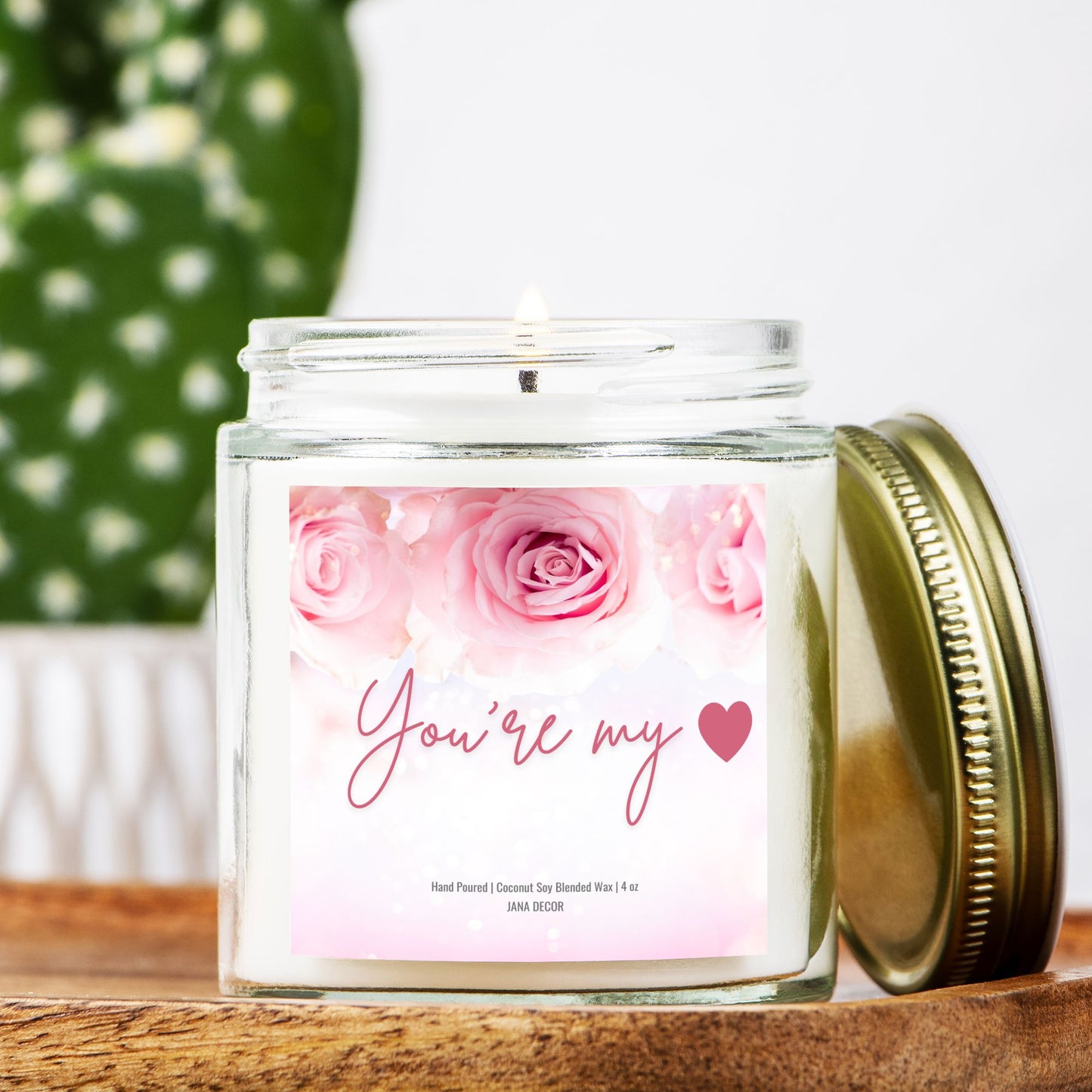 You're My Heart Clear Jar 4oz Candle