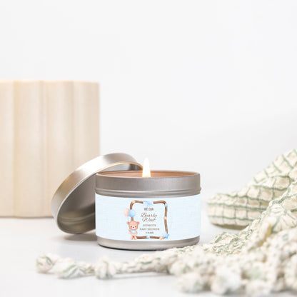 Personalized We Can Bearly Wait Baby Shower Candle Favors - Tin 4oz