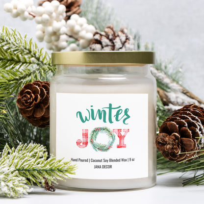 Winter Joy Christmas Candle - Apothecary Jar 9oz