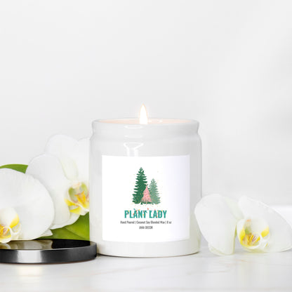 Plant Lady - White Ceramic Jar Christmas Candle 8oz