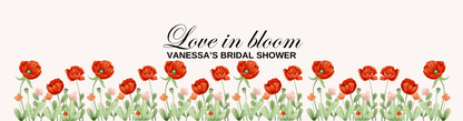 Personalized Love in Bloom Wildflower Themed Bridal Shower Candle Favor - Tin 4oz