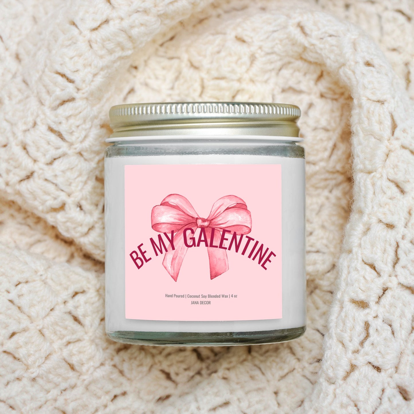 Be My Galentine Clear Jar 4oz Candle