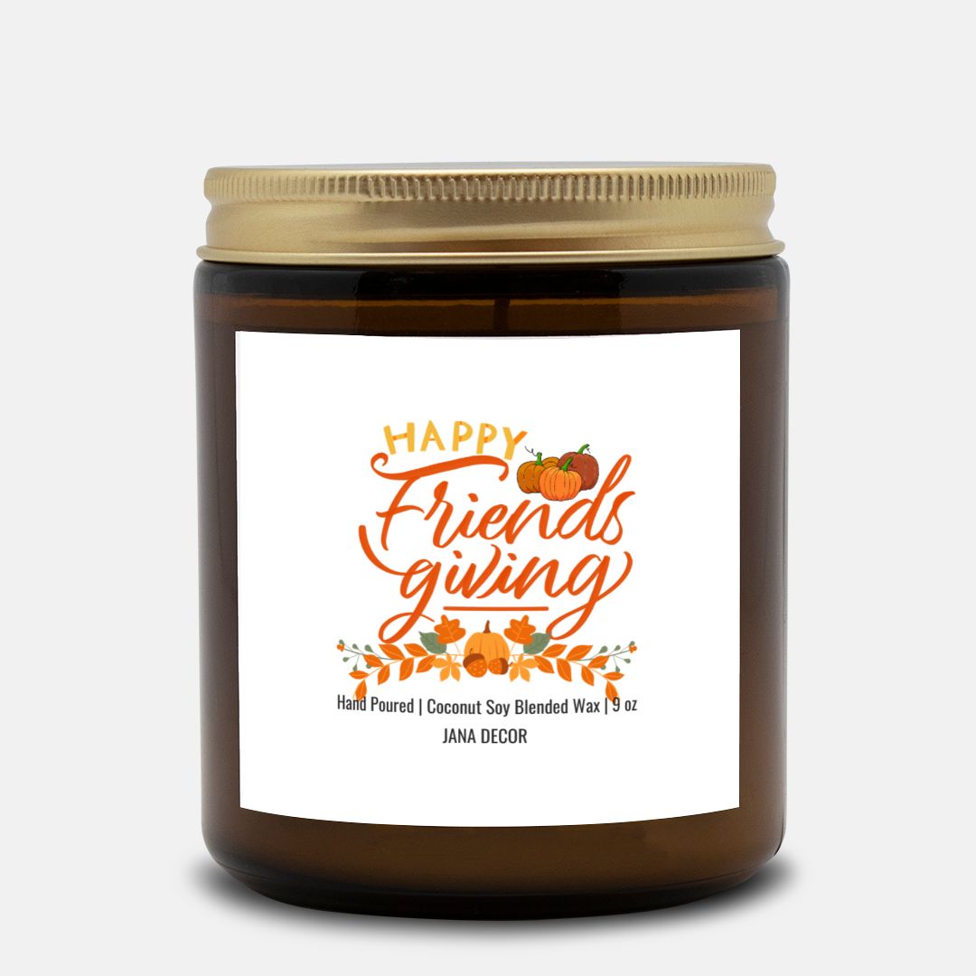 Happy Friendsgiving - Candle Amber Jar 9oz