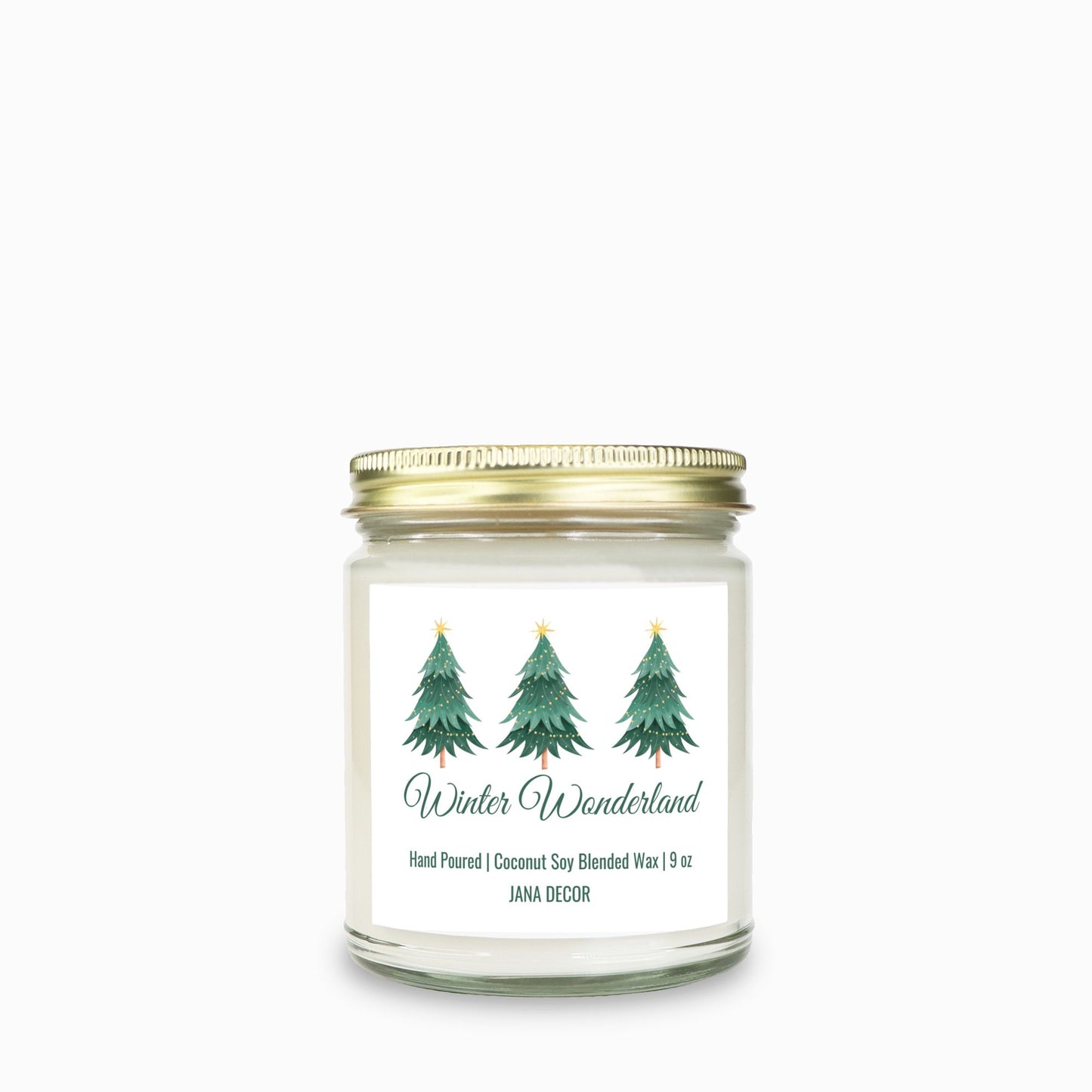 Winter Wonderland Christmas Candle - Clear Jar 9oz