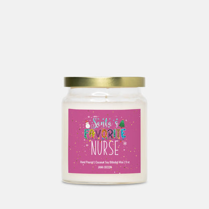 Santa's Favorite Nurse Candle - Apothecary Jar 9oz