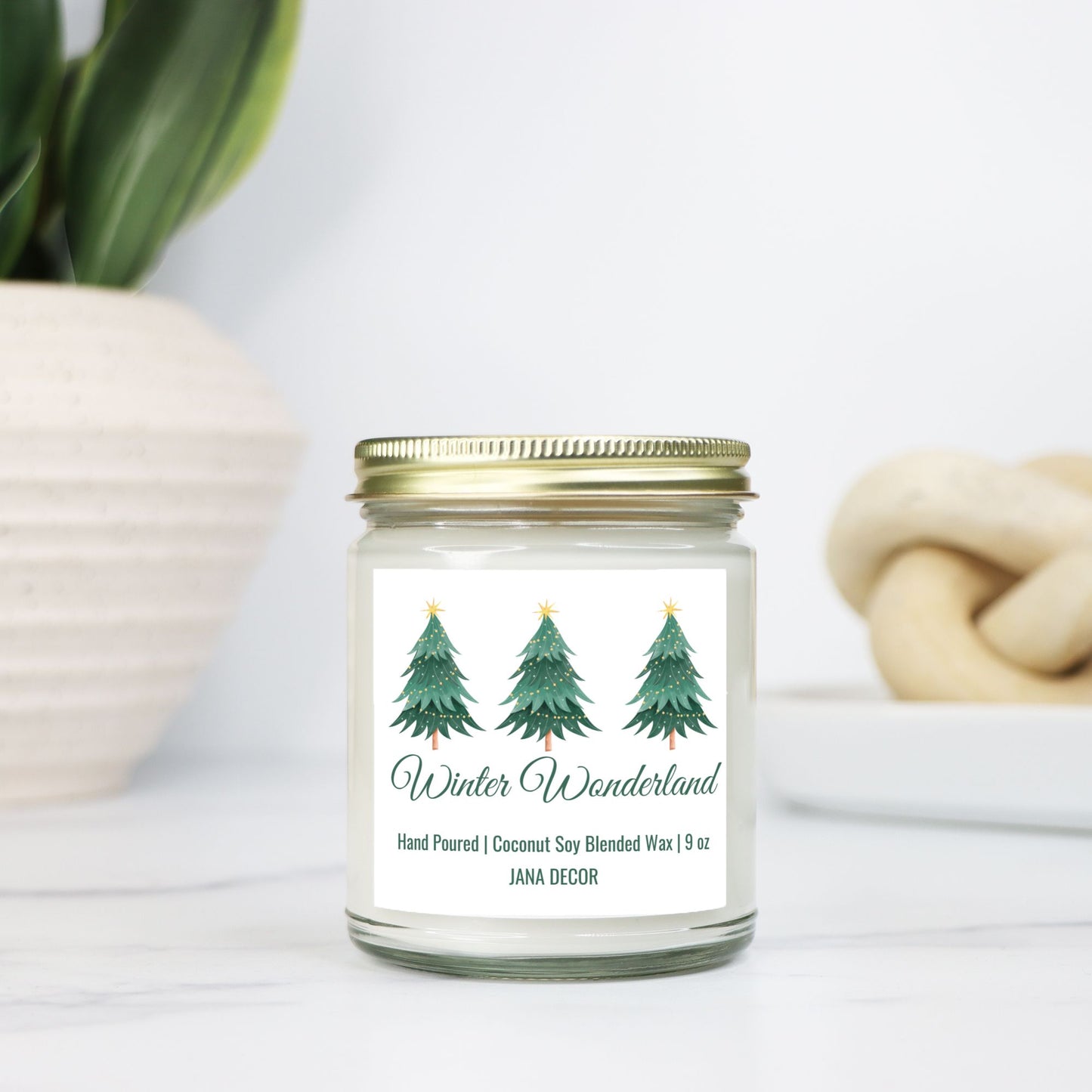 Winter Wonderland Christmas Candle - Clear Jar 9oz