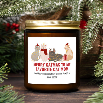 Merry Catmas Candle - Amber Jar 9oz