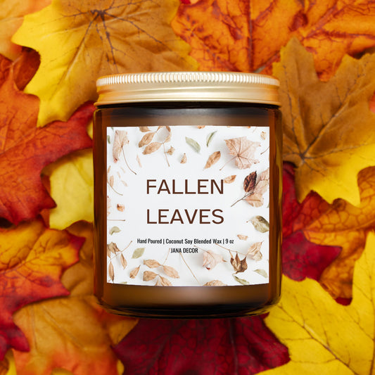 Fallen Leaves Candle - Amber Jar 9oz