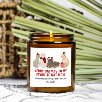 Merry Catmas Candle - Amber Jar 9oz