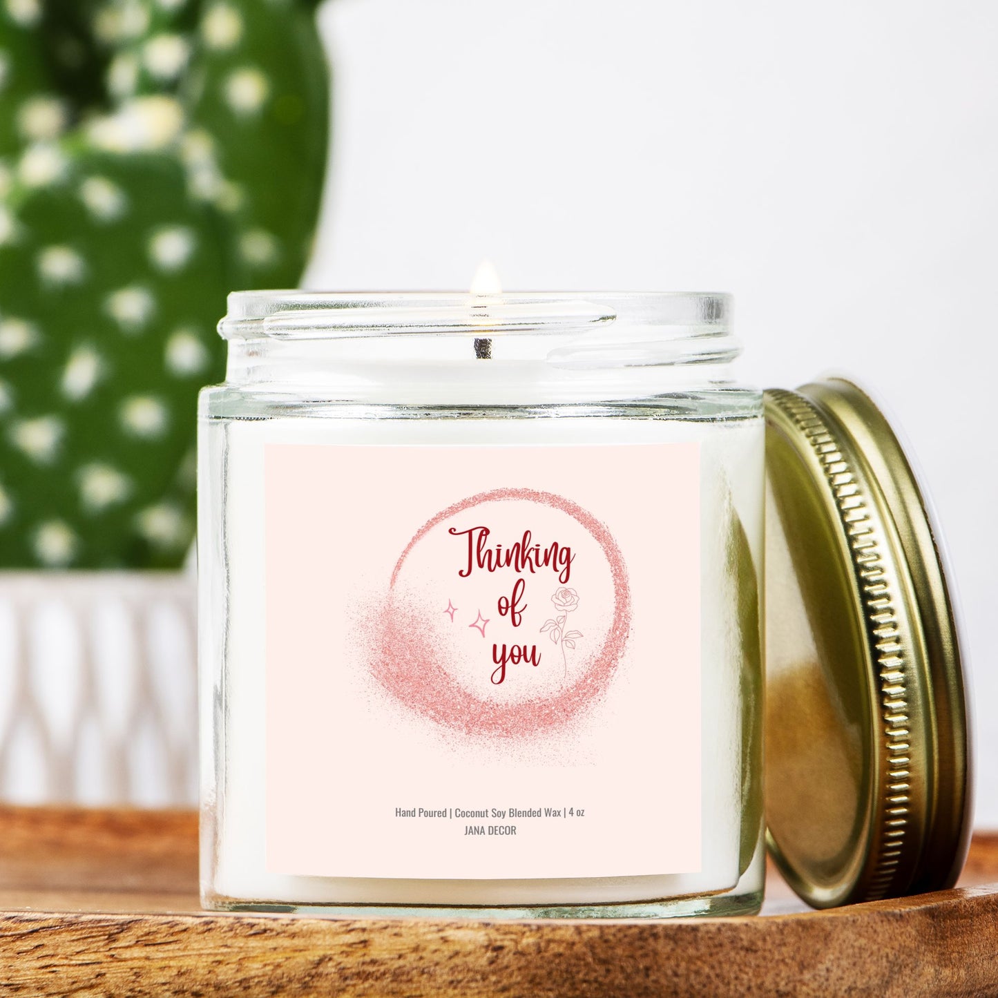 Thinking of You Clear Jar 4oz Candle