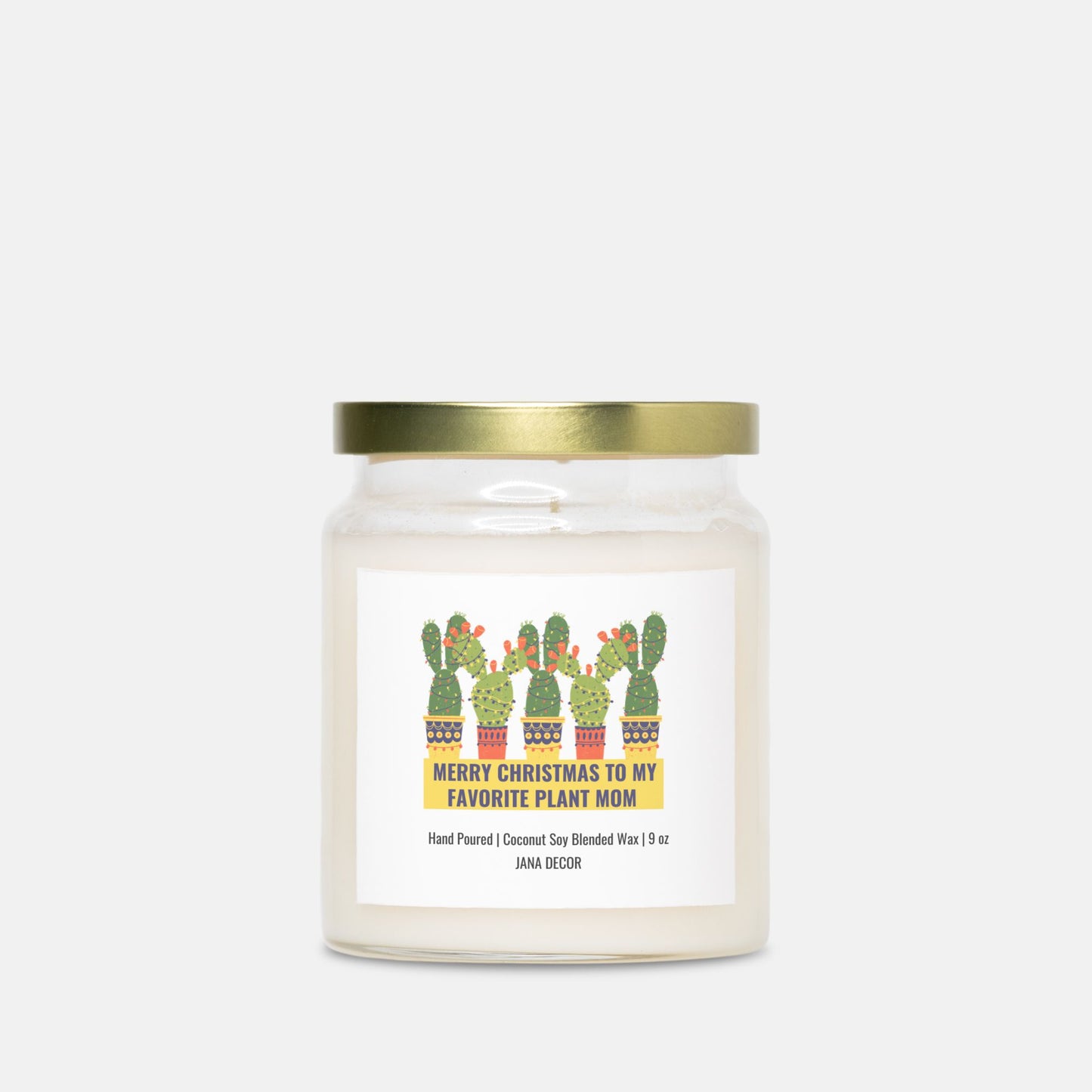 Plant Mom Christmas Candle - Apothecary Jar 9oz