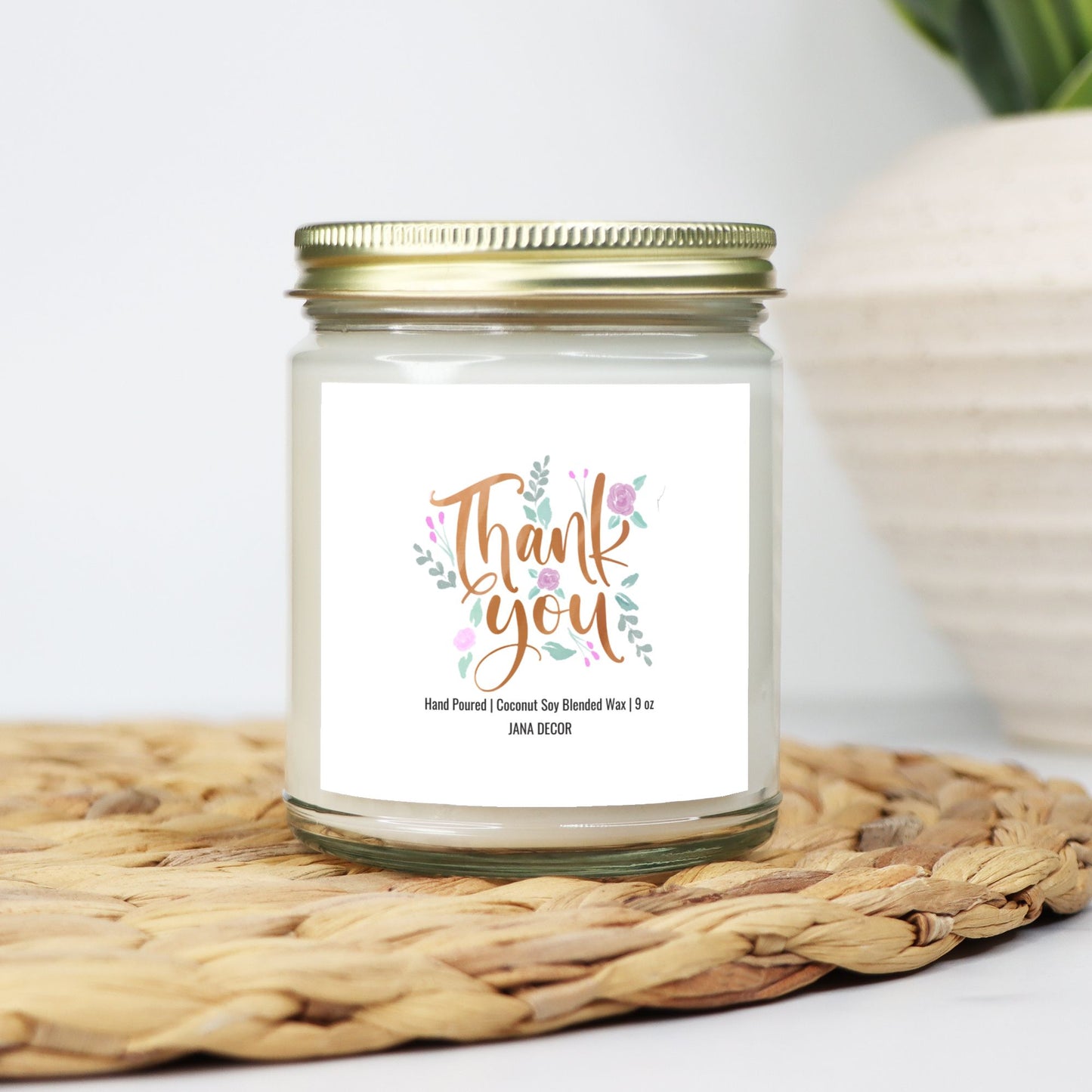 Thank you Candle - Clear Jar 9oz