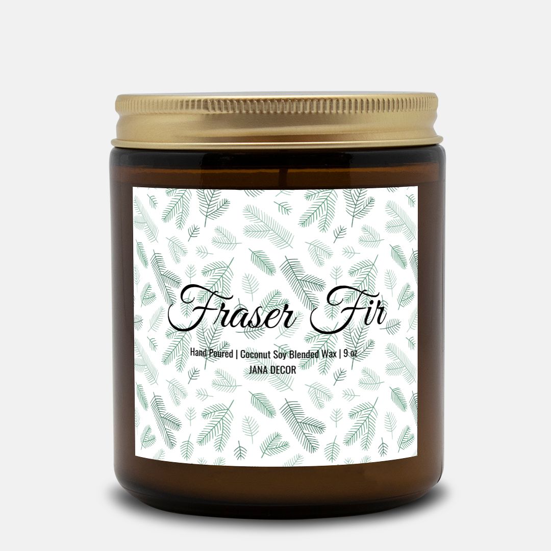 Fraser Fir Candle Amber Jar 9oz