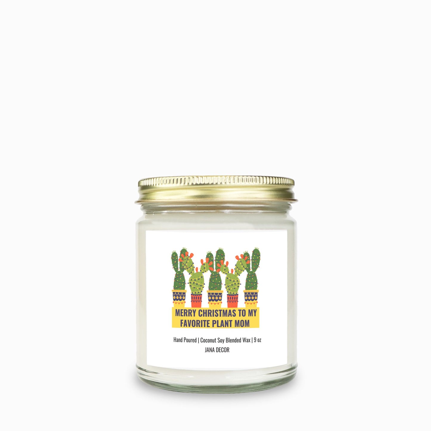 Merry Christmas to my Favorite Plant Mom Candle - Clear Jar 9oz