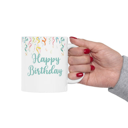 Happy Birthday Confetti Ceramic Coffee Mug