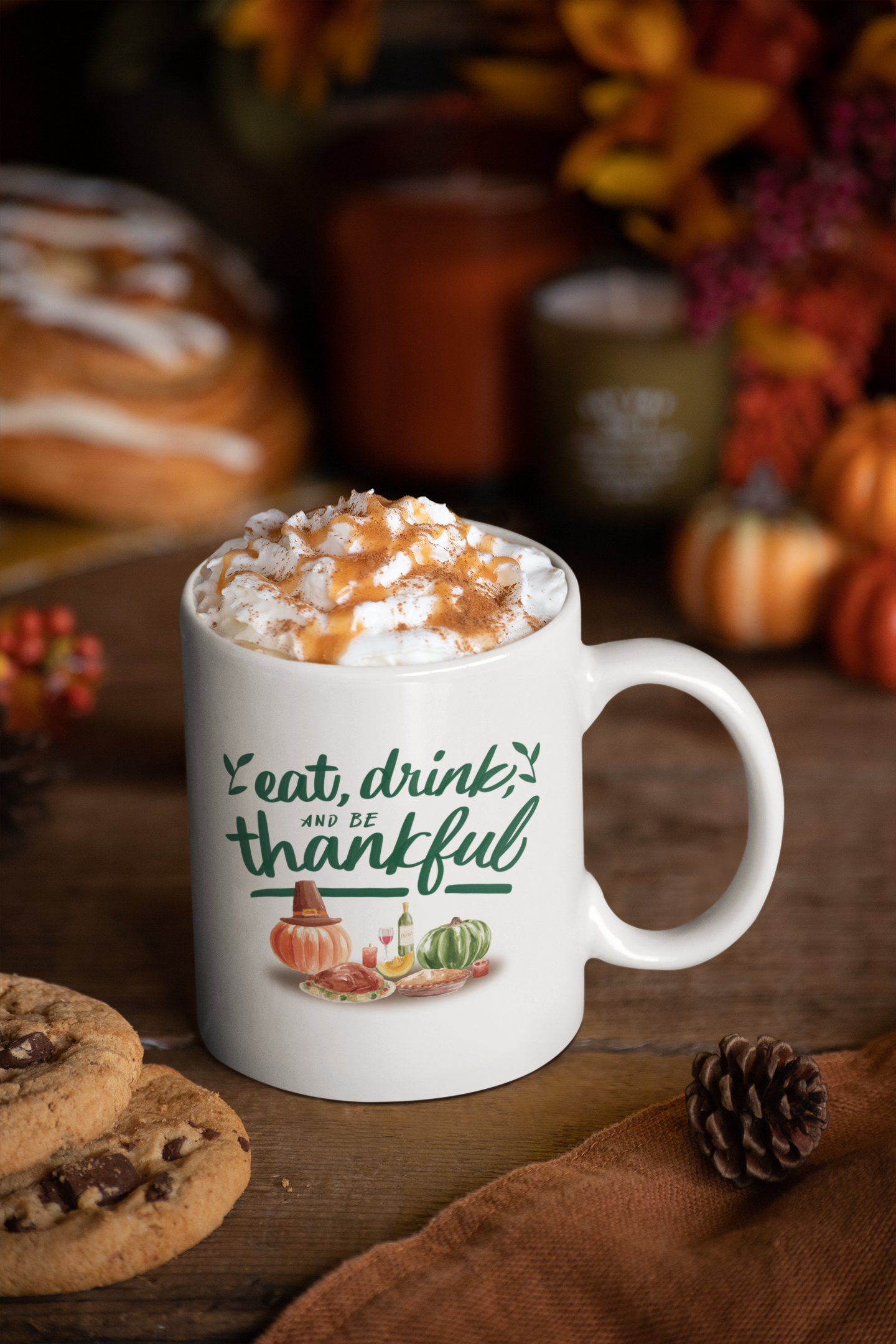 Eat Drink and be Thankful - Ceramic Mug (11oz, 15oz)