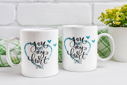 You Make My Heart Smile Ceramic Coffee Mug