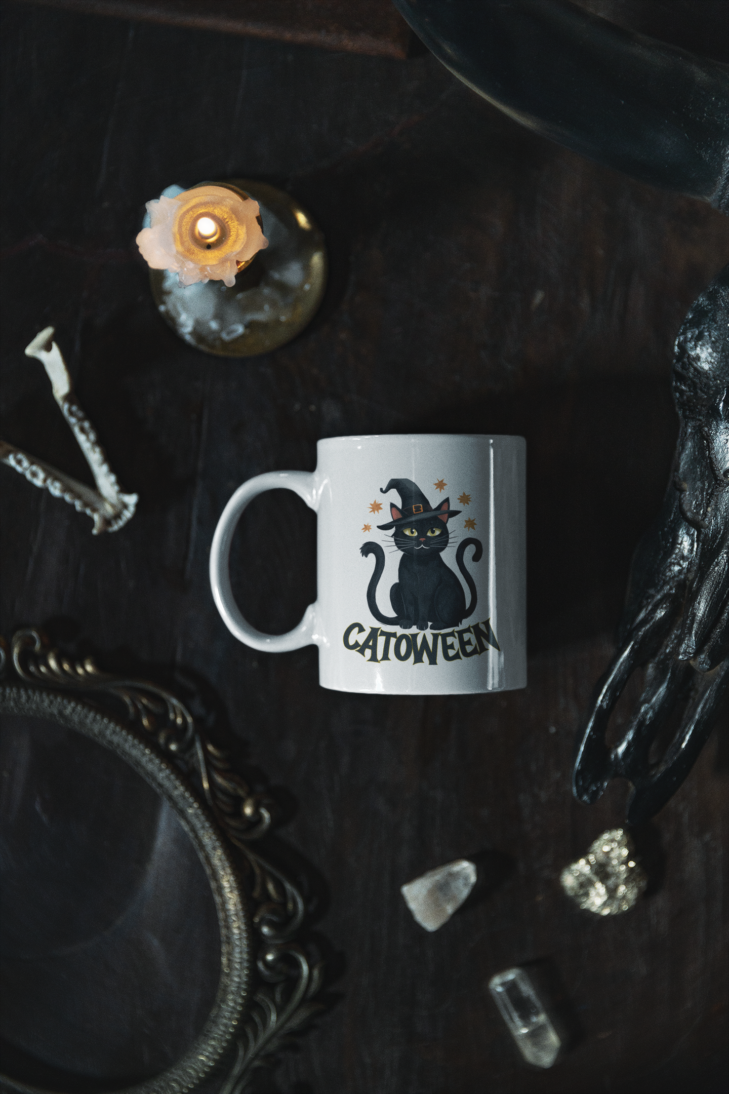 Catoween Ceramic Mug, (11oz, 15oz)