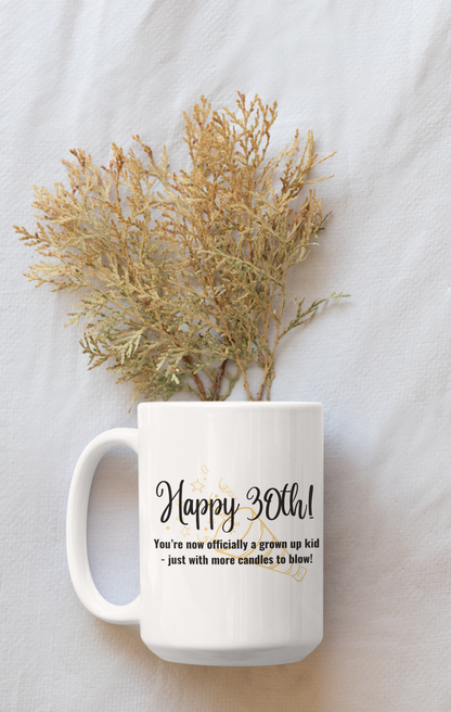 Happy 30th Birthday - Ceramic Coffee Mug