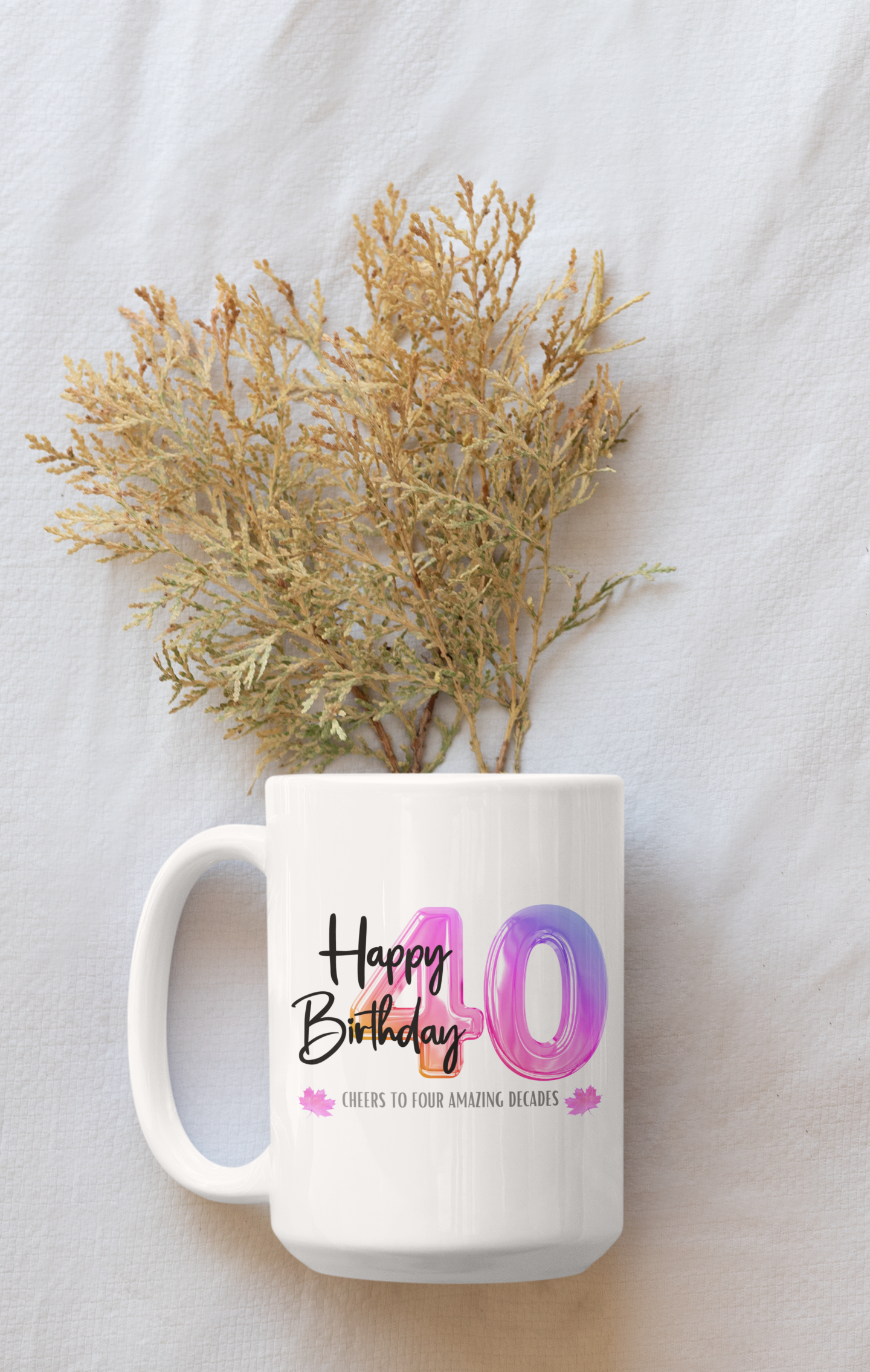 Happy 40th Birthday - Ceramic Coffee Mug