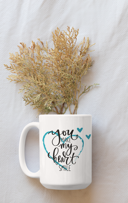 You Make My Heart Smile Ceramic Coffee Mug