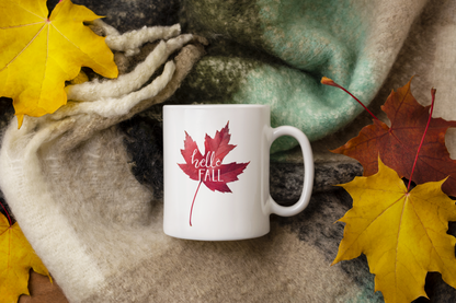 Hello Fall - Ceramic Mug (11oz, 15oz)