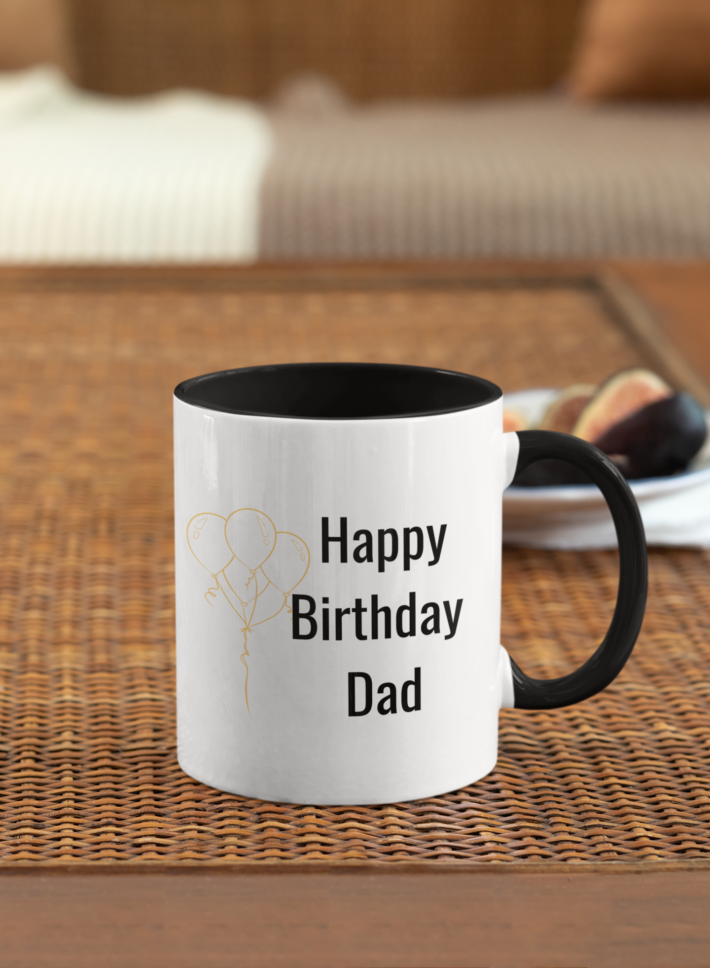 Happy Birthday Dad - Accent Ceramic Coffee Mug, 11oz