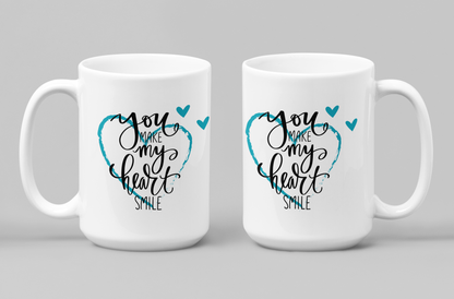 You Make My Heart Smile Ceramic Coffee Mug