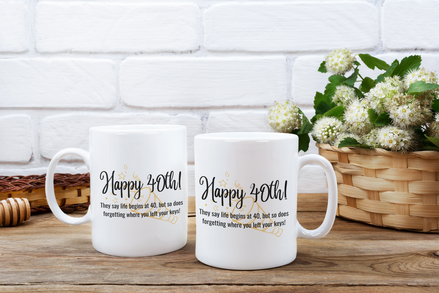 Happy 40th Birthday - Ceramic Coffee Mug