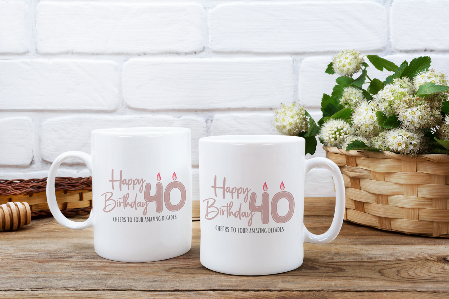 Happy 40th Birthday - Ceramic Coffee Mug