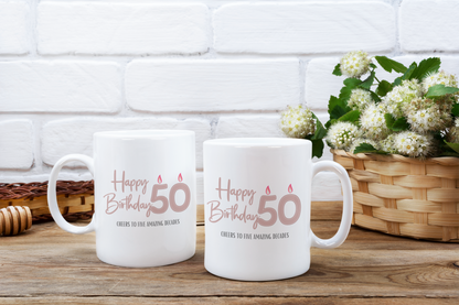 Happy 50th Birthday - Ceramic Coffee Mug