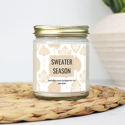 Sweater Season - Clear Jar Candle 9oz